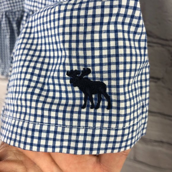 NWT Abercrombie & Fitch gingham peplum tank top, S - Picture 3 of 8